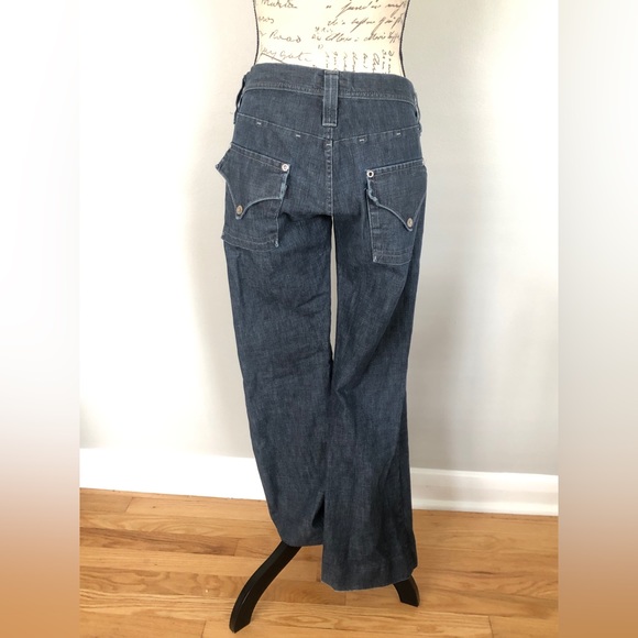 J. Lindeberg flare jeans with snap pockets Size:30 Vintage look Rare - Picture 4 of 13